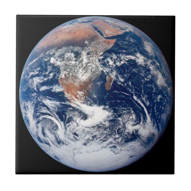Planet Earth view from Apollo 17 Tile (Front)