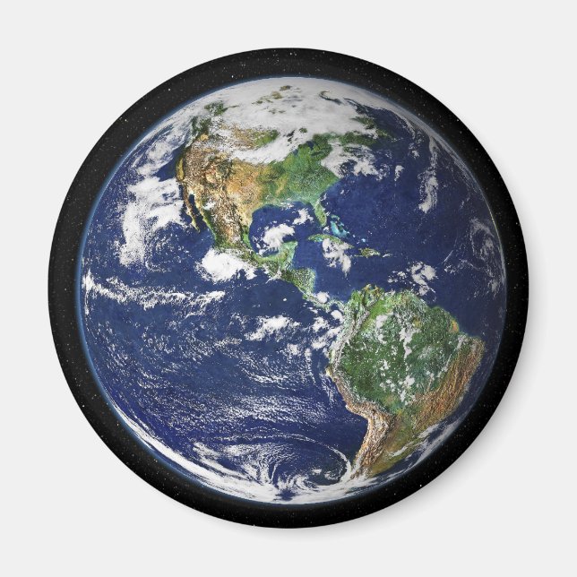Planet Earth with the Moon in the Background Magnet (Front)