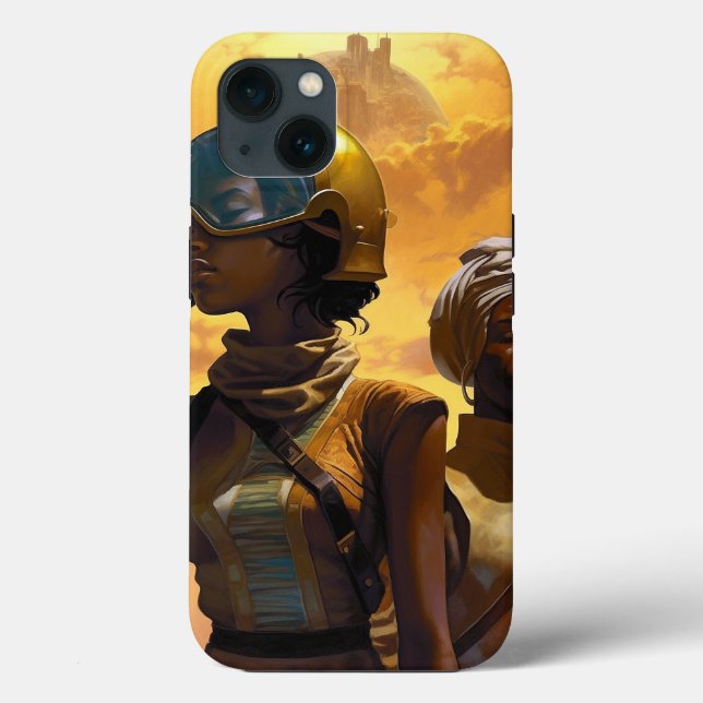 Planet Explorers Afrofuturistic Science Fiction Case-Mate iPhone Case (Back)