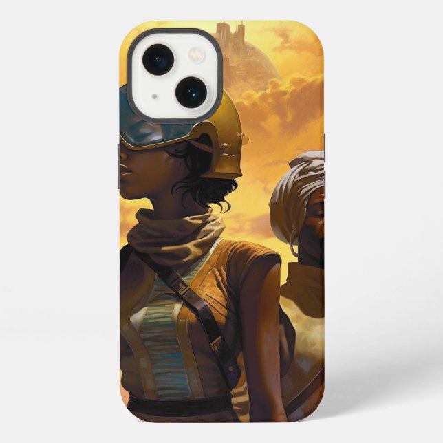 Planet Explorers Afrofuturistic Science Fiction iPhone Case (Back)