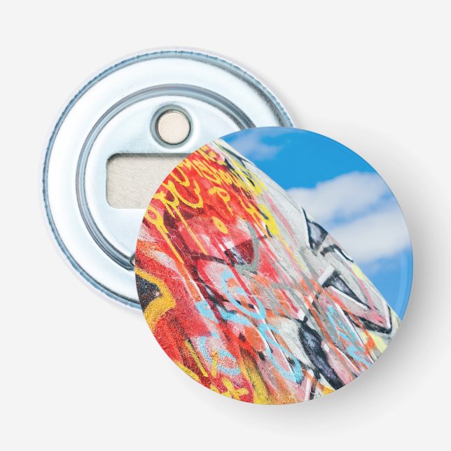 planet graffiti bottle opener (Front)