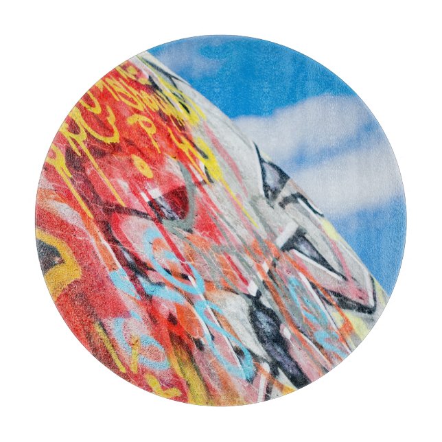 planet graffiti cutting board (Front)