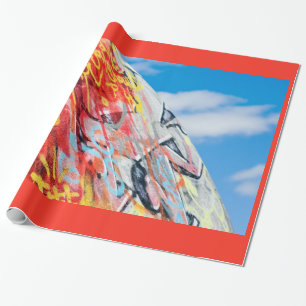 planet graffiti wrapping paper