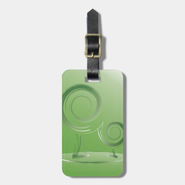 planet green luggage tag (Front Vertical)