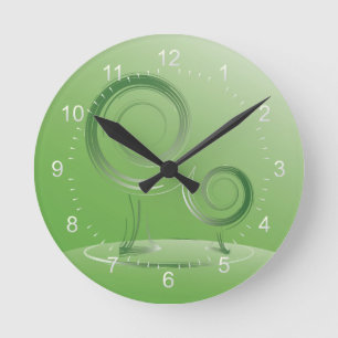 planet green round clock
