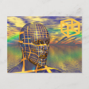 Planet illusion postcard