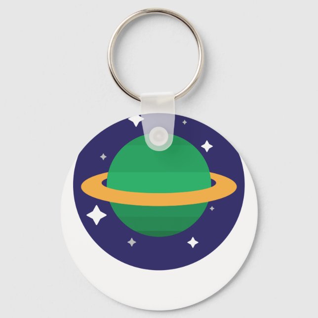 planet in space key ring (Front)