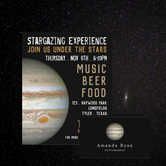 Planet Jupiter, Astronomy Business Card (Creator Uploaded)