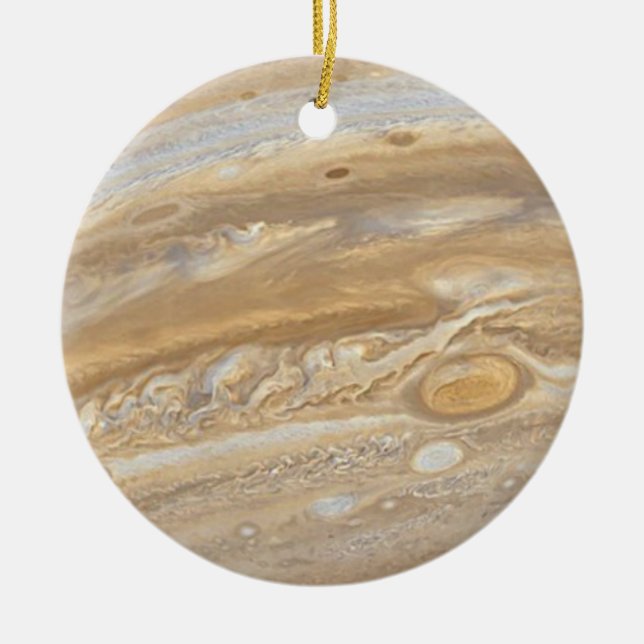 Planet Jupiter Ceramic Tree Decoration (Front)