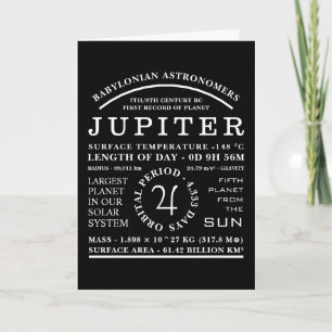 Planet Jupiter Detailed Symbol Astronomy Card