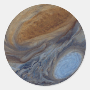 Planet Jupiter Great Red Spot Classic Round Sticker