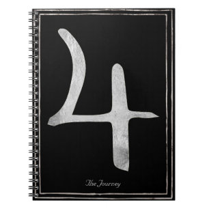 Planet Jupiter hammered silver stylised symbol Notebook