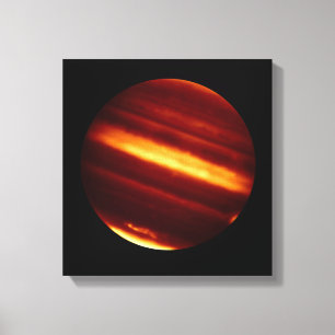 Planet Jupiter in Infrared Light Canvas Print