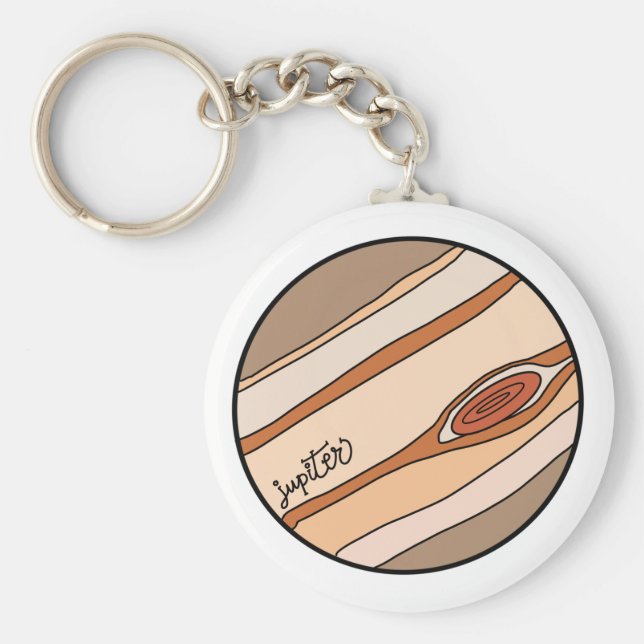 Planet Jupiter of the Solar System Key Ring (Front)