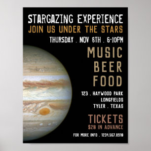 Planet Jupiter, Planetarium Event Advertising Poster