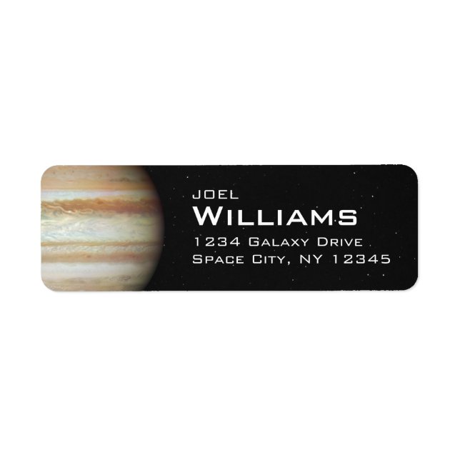 Planet Jupiter Solar System Space Return Address (Front)