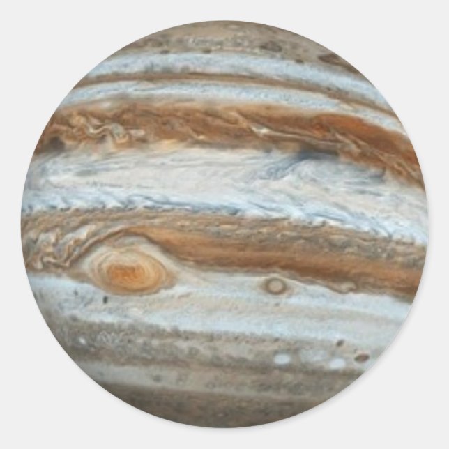 PLANET JUPITER star background (solar system) ~ Classic Round Sticker (Front)