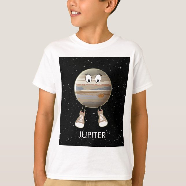 Planet Jupiter & Stars T-Shirt (Front)