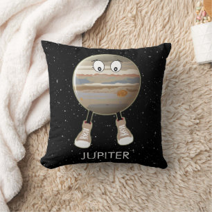 Planet Jupiter & Stars Throw Pillow
