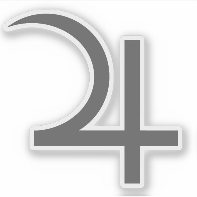 Planet Jupiter Symbol (grey) (Front)