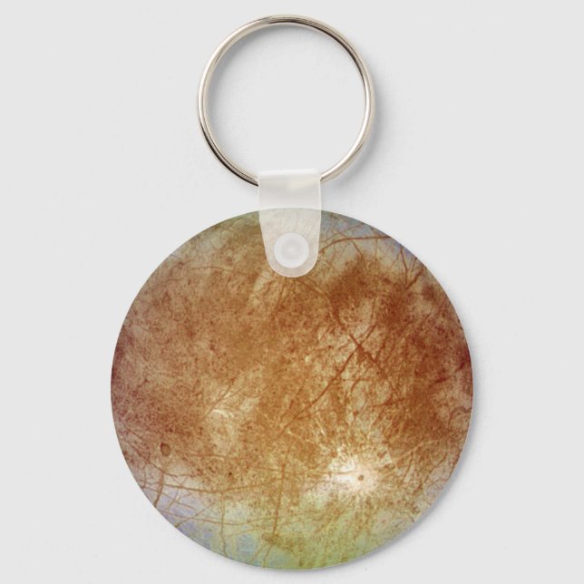 PLANET JUPITER'S MOON EUROPA (solar system) ~ Key Ring (Front)