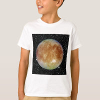 PLANET JUPITER'S MOON EUROPA star background