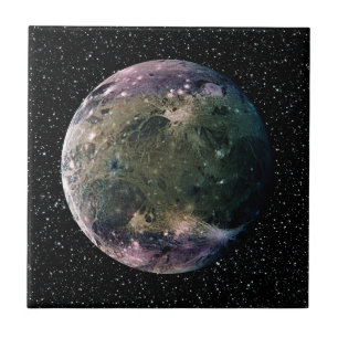 PLANET JUPITER'S MOON GANYMEDE star background ~ Tile