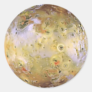 PLANET JUPITER'S MOON IO (solar system) ~ Classic Round Sticker