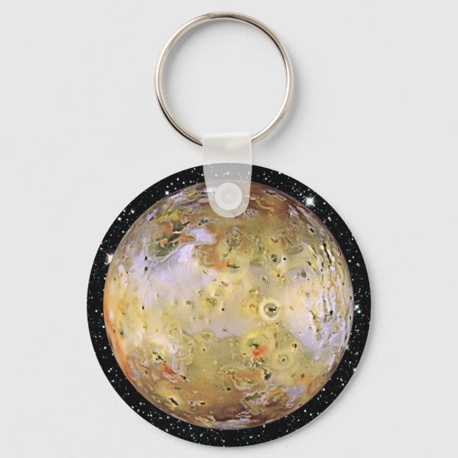 PLANET JUPITER'S MOON IO star background Key Ring (Front)