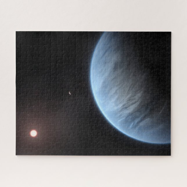 Planet K2-18b, Host Star And Accompanying Planet. Jigsaw Puzzle (Horizontal)