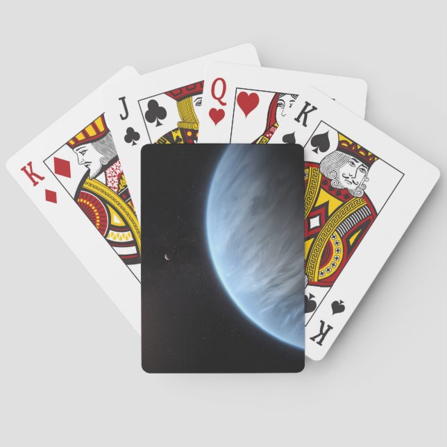 Planet K2-18b, Host Star And Accompanying Planet. Playing Cards (Back)