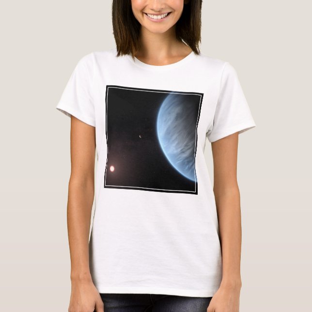 Planet K2-18b, Host Star And Accompanying Planet. T-Shirt (Front)