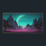 Planet Landscape Moon Digital Personalised Name Desk Mat<br><div class="desc">Planet Landscape Moon Digital Personalised Name Desk Mat features a digital art design of a planet landscape with mountains and trees with the moon rising in the background. Personalised with your name. Perfect as a gift family and friends for birthday, Christmas, holidays, Father's Day, brother, husband, partner, friends, work colleagues...</div>