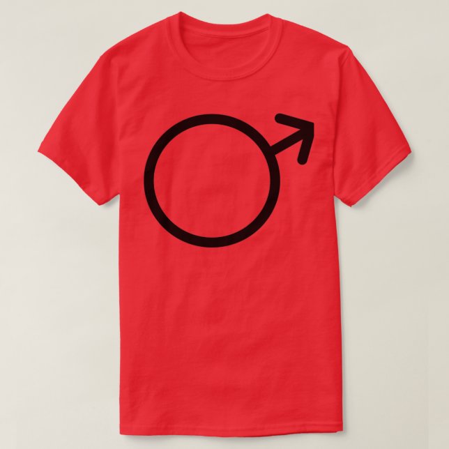 Planet Mars black symbol T-Shirt (Design Front)