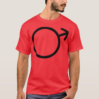 Planet Mars black symbol T-Shirt