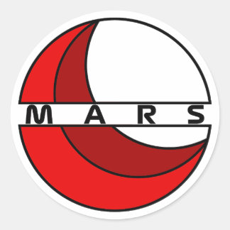 PLANET MARS CLASSIC ROUND STICKER
