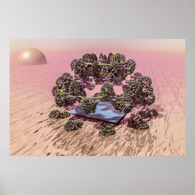 Planet Mars. Dawn. Poster (Front)