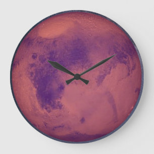 Planet Mars Large Clock