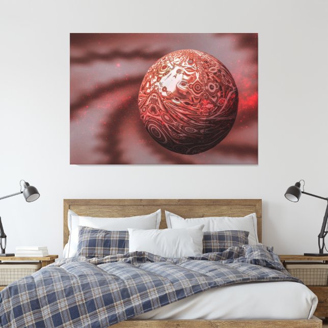 Planet Mars. Outside view. Canvas Print (Insitu(Bedroom))