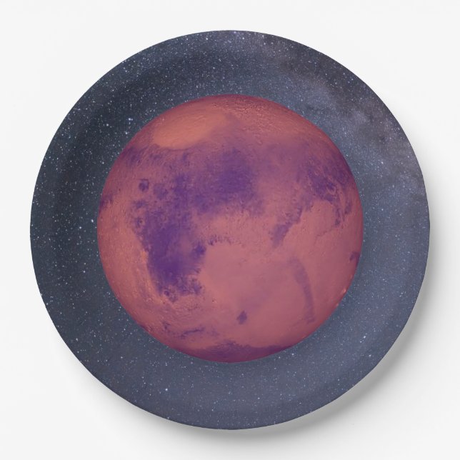 Planet Mars Paper Plate (Front)