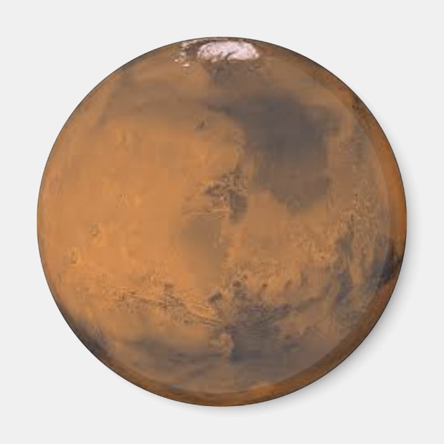 Planet Mars Refrigerator or Locker Magnet (Front)