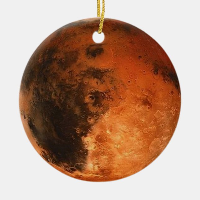 PLANET MARS (solar system) ~ Ceramic Tree Decoration (Front)