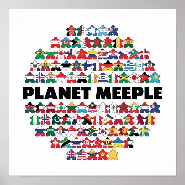 Planet Meeple, Black Text Poster (Front)