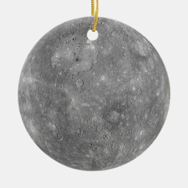 Planet Mercury Ceramic Tree Decoration (Front)