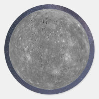 Planet Mercury Classic Round Sticker