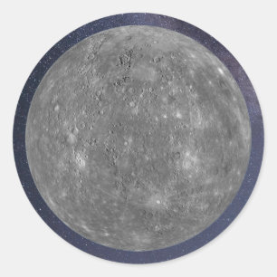 Planet Mercury Classic Round Sticker