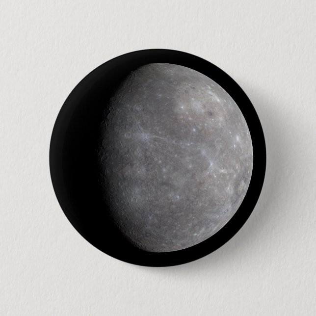 Planet Mercury in space 6 Cm Round Badge (Front)