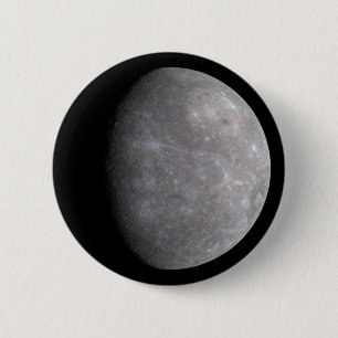 Planet Mercury in space 6 Cm Round Badge