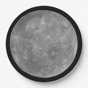 Planet Mercury Paper Plate