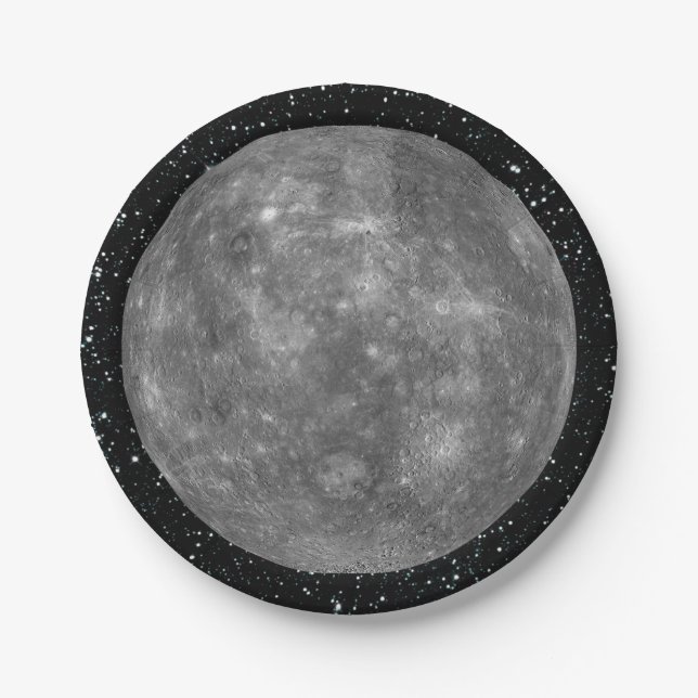 PLANET MERCURY star background (solar system) ~ Paper Plate (Front)